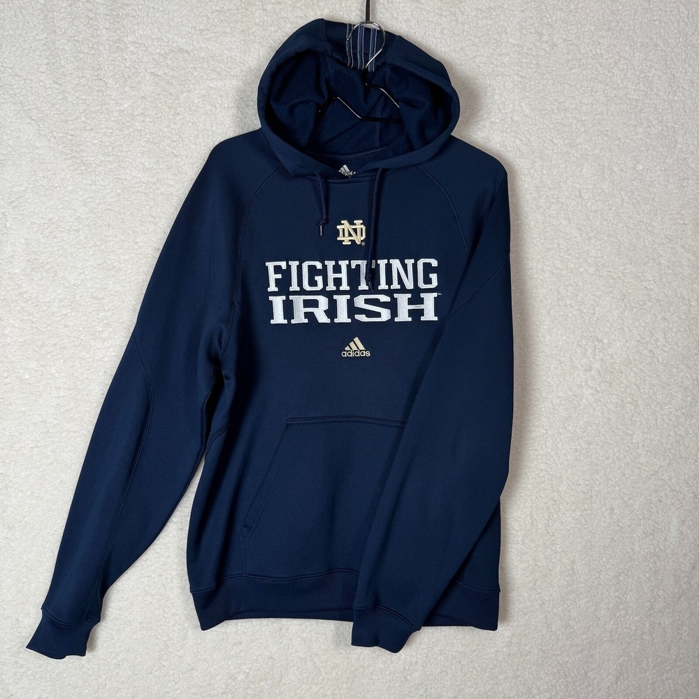 Adidas Hoodie Mens S‎ Notre Dame Fighting Irish Sweatshirt Casual Collegiate